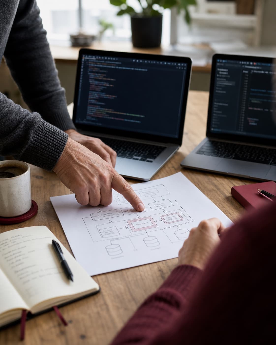 Hands-on software architecture instruction around a shared table
